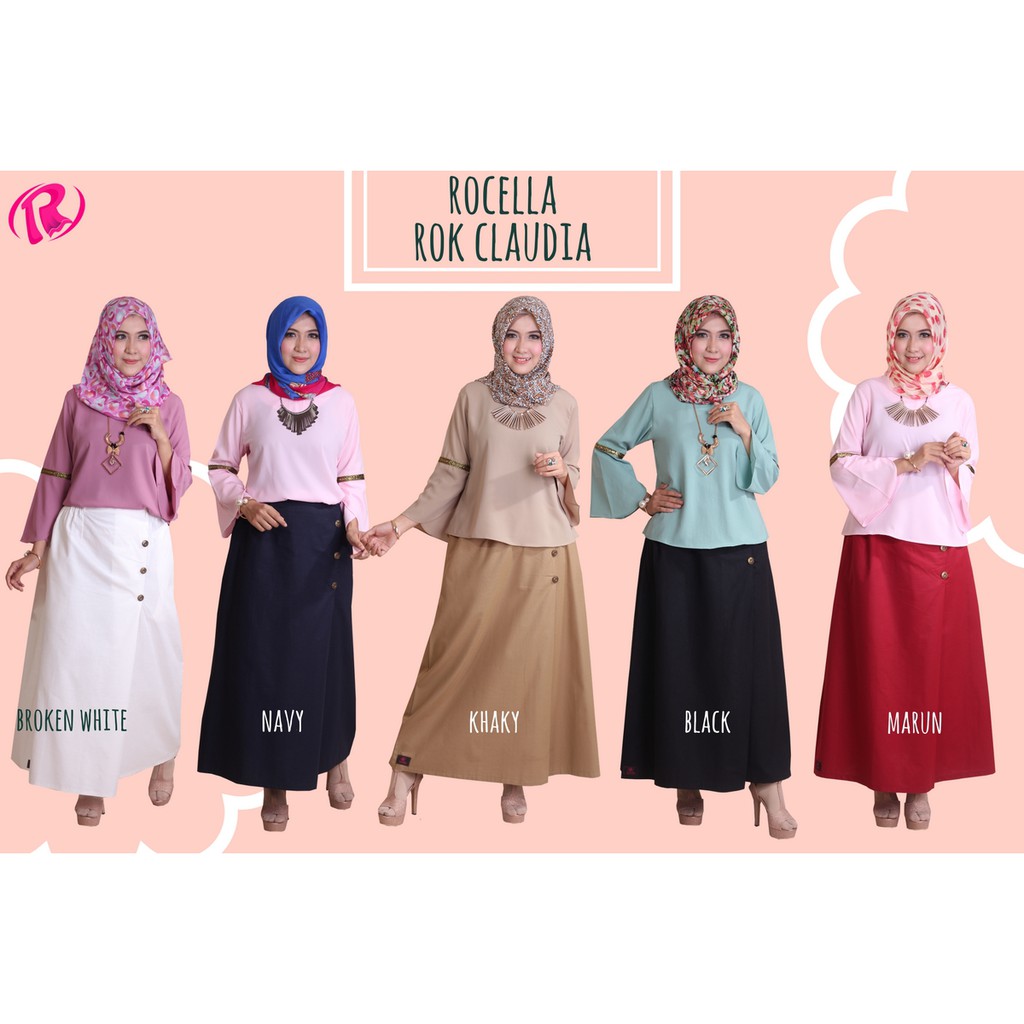 Rok Claudia - Rok Katun Cigaret - Rok Cantik - Rok Kekinian - Rok Simpel Elegan