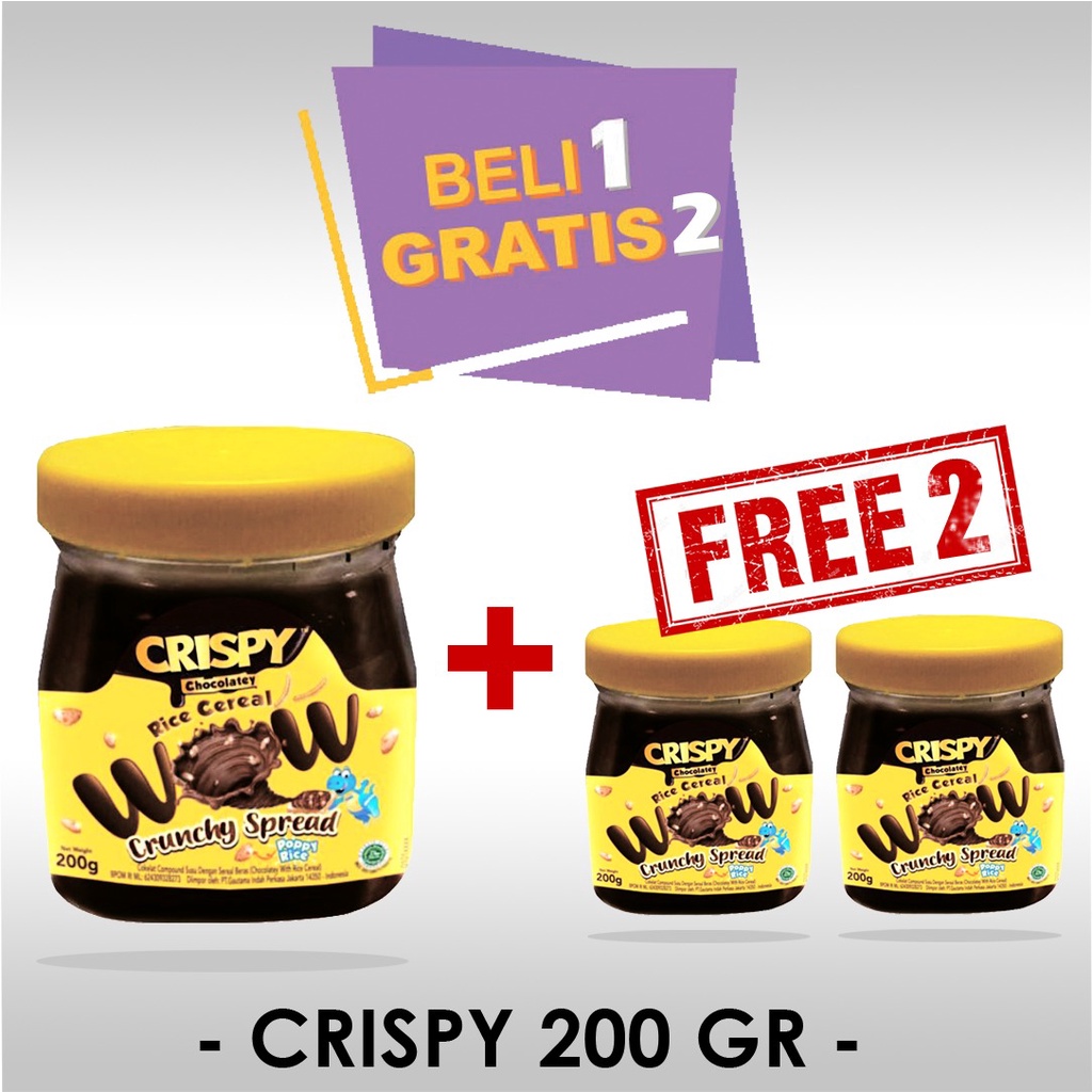 

Crispy Crunchy spread 200 gram Beli 1 Gratis 2 HALAL PROMO!!! Import Malaysia!