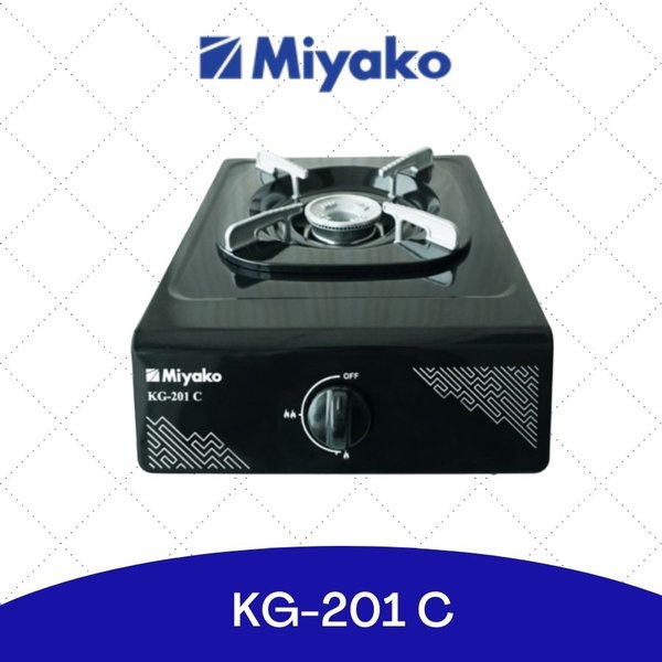 Miyako KG201C Kompor Gas 1 Tungku Black Coating