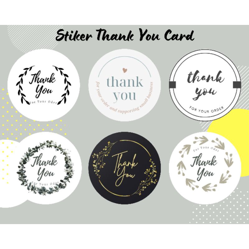 

Stiker Thank You Card / Label Olshop / Kartu ucapan