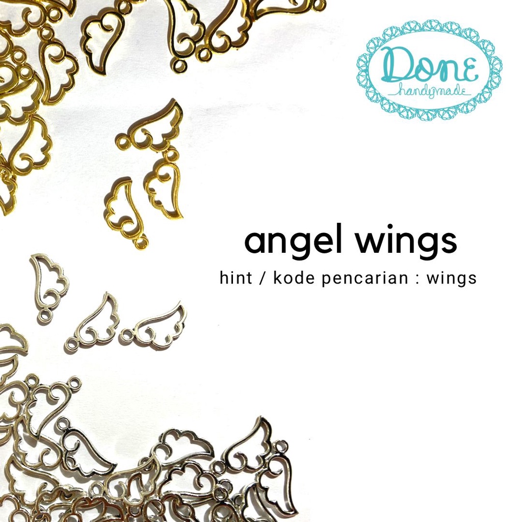 charm sayap malaikat angle wings fancy liontin pernak pernik