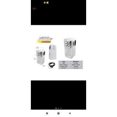 LAMP LED EMERGENCY LAMPU M2000 MR-924E