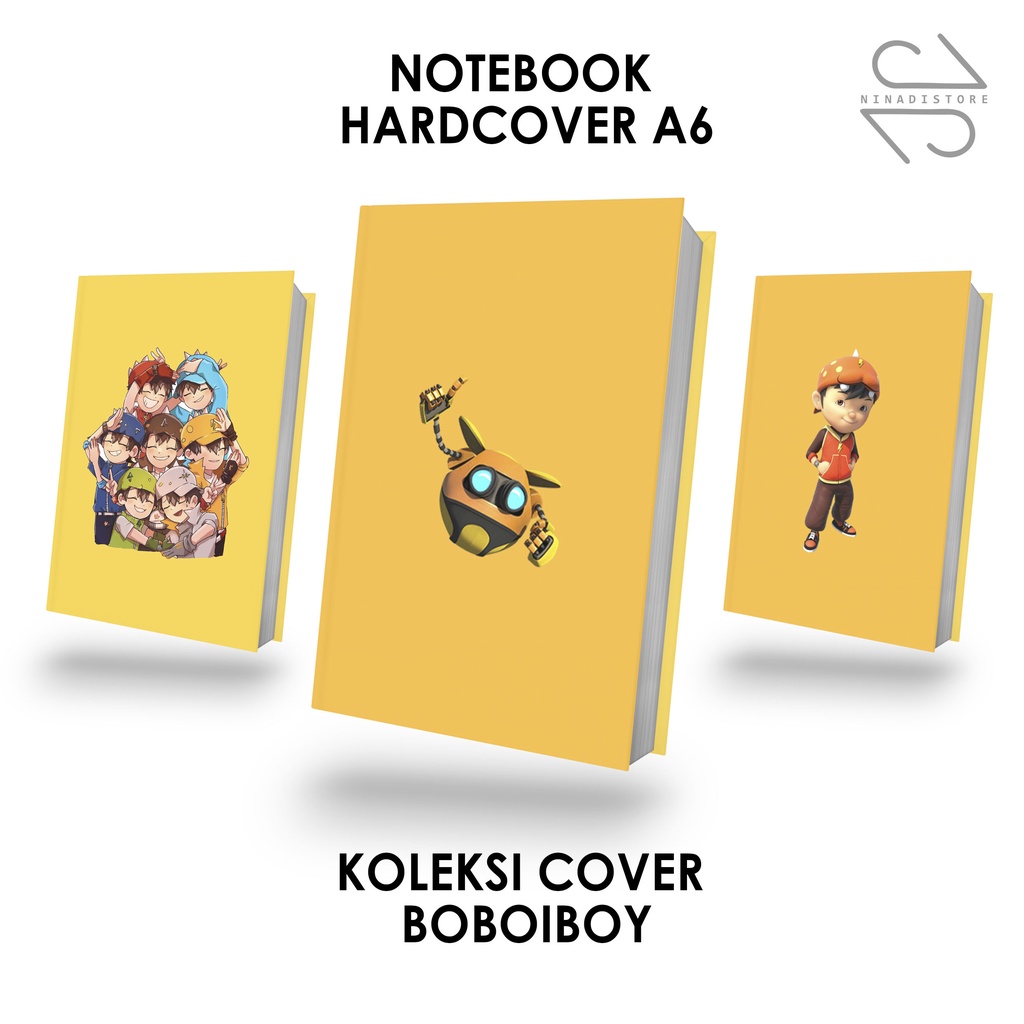 

Pocket Book/Notebook Hardcover A6 isi polos dan garis Gambar Boboiboy