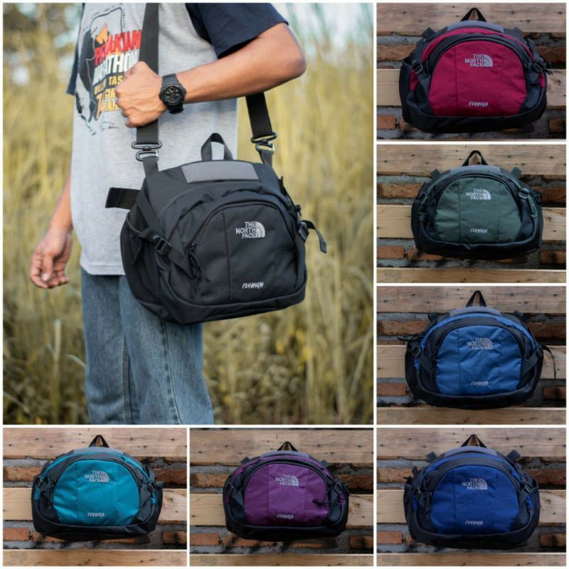 Tas Selempang Pria Kuliah &amp; Kerja Brand Tnf Slingbag Murah Pria Besar - Tas Elbrus