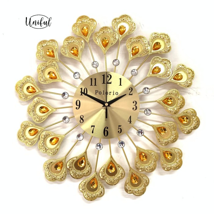 Jam Dinding Unik type A52/Jam Dinding/jam Dinding Unik/Jam/Hiasan - GOLD