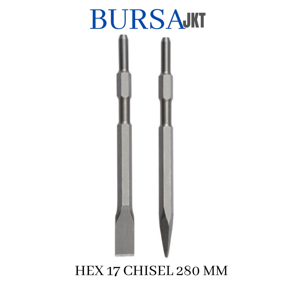 MATA BOR BOBOK TEMBOK BETON HEX 17 HEXAGONAL 280 MM CHISEL PIPIH RUNCING LANCIP