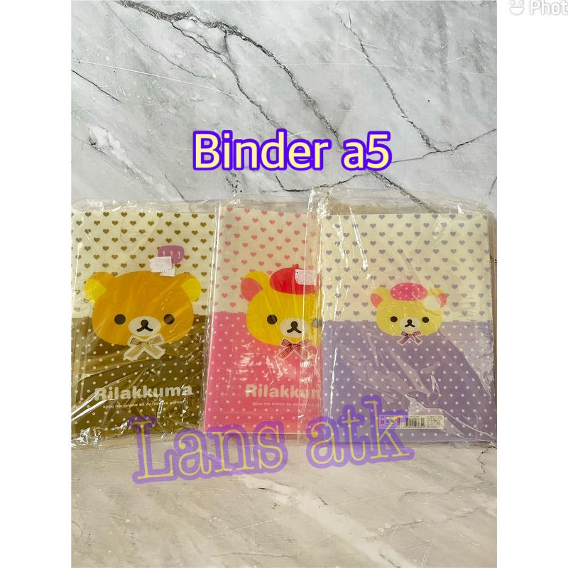 

BINDER BESI A5 DAN BINDER BESI B5 KARAKTER /PANDA RILAKUMA PRINCESS TIGER