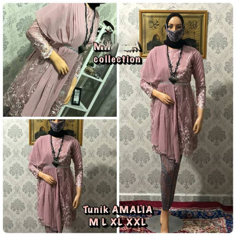 TERBARU - PROMO SET KEBAYA TUNIK AMALIA SELENDANG / KEBAYA OUTFIT KEKINIAN / KEBAYA KONDANGAN-5