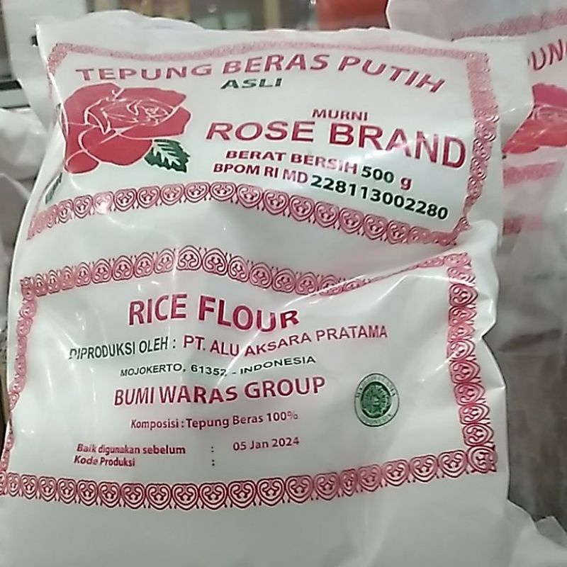

tepung beras putih rose brand 500 gr
