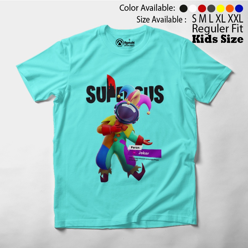 Baju Kaos Atasan Anak Laki-Laki Gamers Supersus Karakter Peran Joker