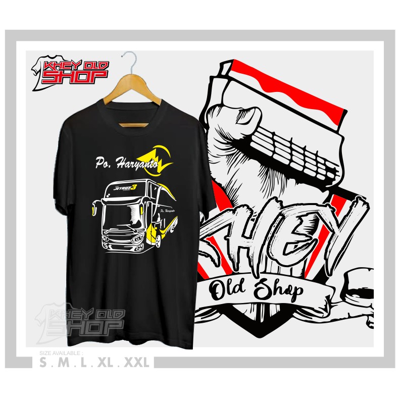 Kaos Baju Bismania PO Haryanto New Jetbus 3 SHD - Baju Distro Bus Murah