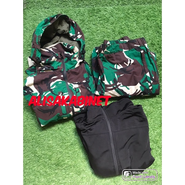 Setelan Jaket Jatah Mabes TNI Waterproof