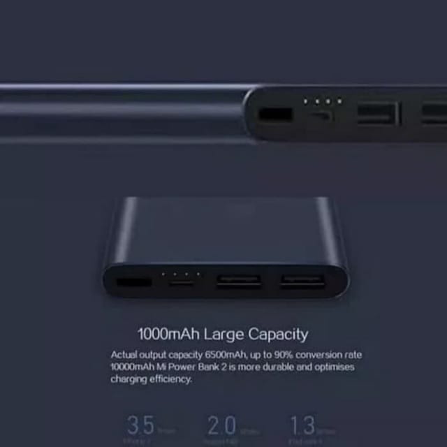 POWERBANK XIAOMI 2 PORT 10.000 MAH ORIGINAL FAST CHARGING