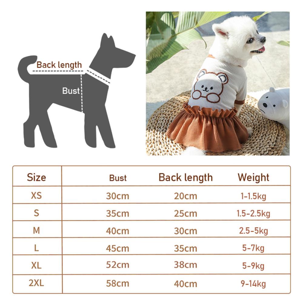 Timekey Dress Anjing / Kucing Peliharaan Bahan Lembut Nyaman Untuk Musim Semi / Panas F5J2