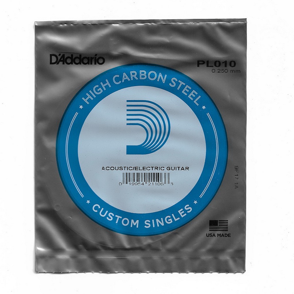 D'addario Plain Single String Senar Gitar Satuan 010 011 012 013 014 015 016