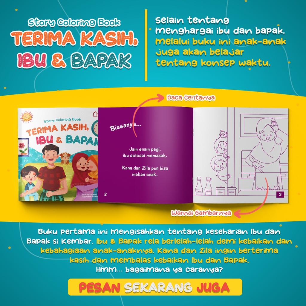

story coloring book seri menghargai sesama by RMA/ buku mewarnai anak