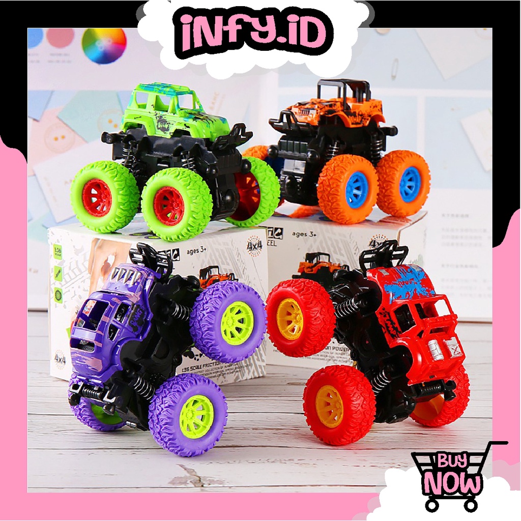 INFY - T001 mainan mobil anak mini graffiti trucks mainan hiburan anak bahan plastik aman