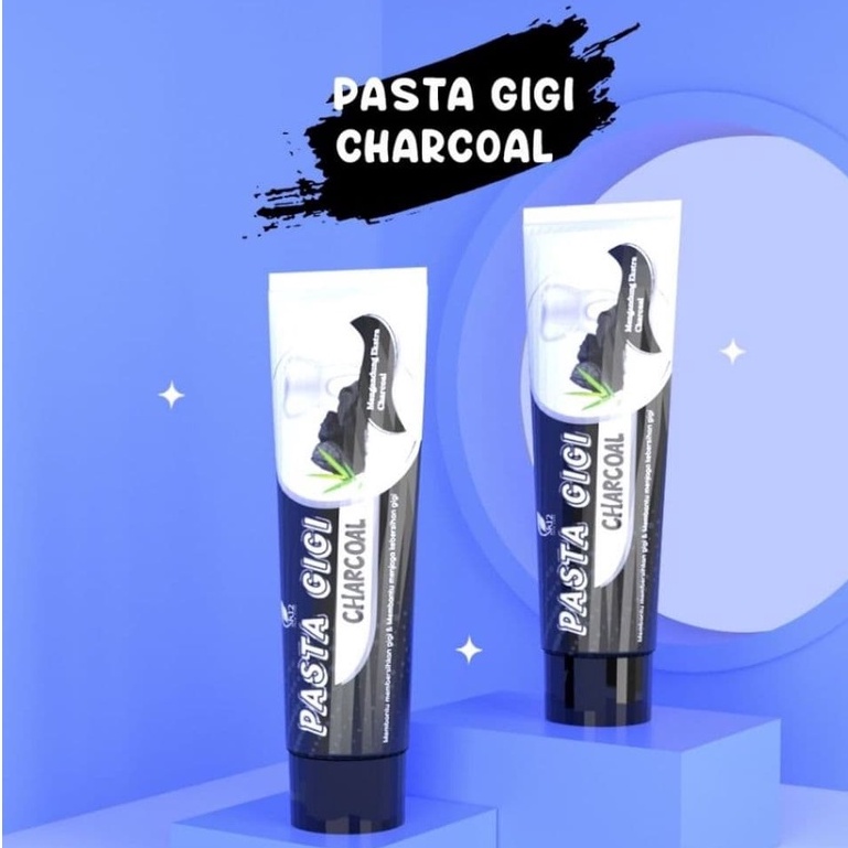 Pemutih Gigi Kuning SR12 Pasta Gigi Charcoal 100 gram Teeth Whitening Halal BPOM