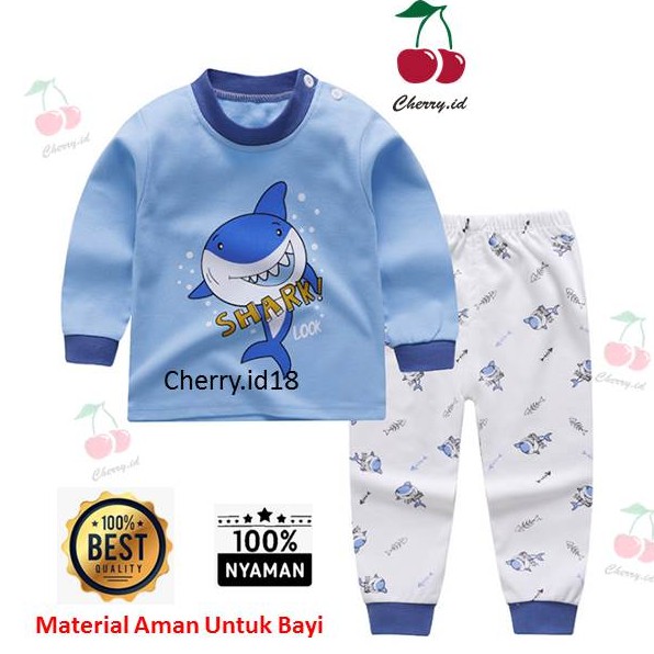 (0Bln-4Thn) COD Setelan Piyama Bayi / Setelan Piyama Anak / Piyama Anak Import / Piyama Bayi Import / Pajamas PY12