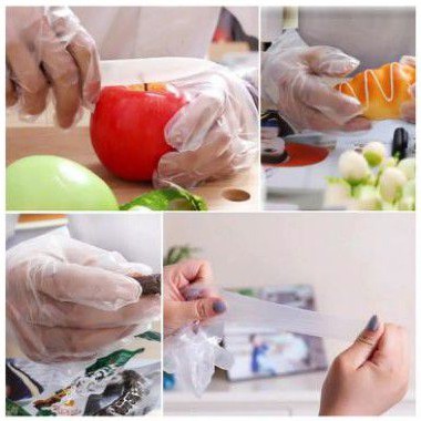 SARUNG TANGAN PLASTIK SEKALI PAKAI 100/Pack