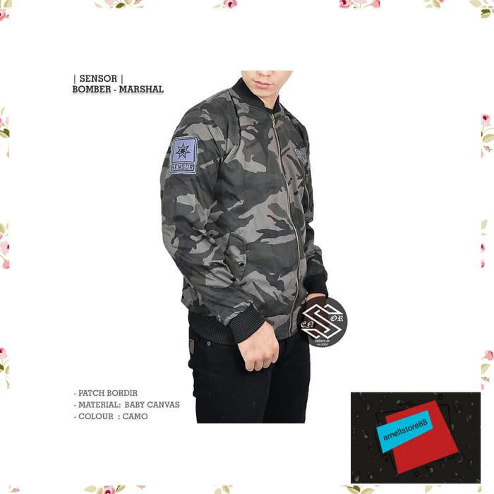 Jaket Pria parasut parka gunung BomberSensor Loreng Abu Series KK347