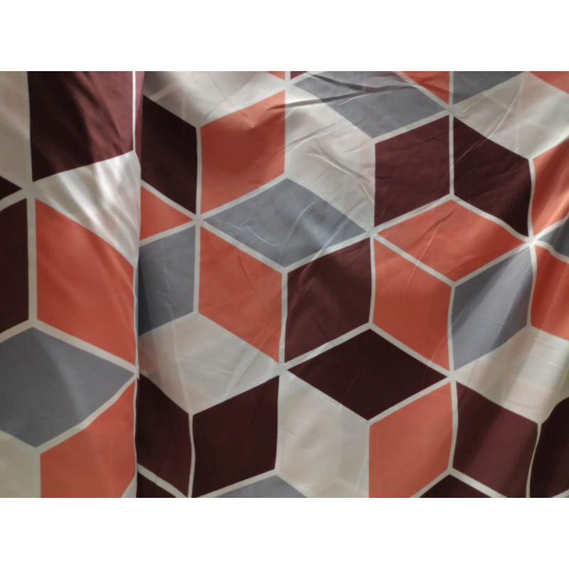 bahan kain sprei meteran bermotif abstrak (disperse)