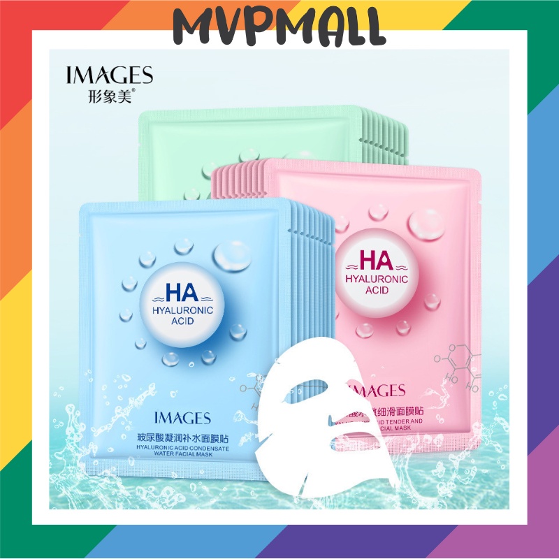 [BISA COD] IMAGES HA HYALURONIC ACID WATER MOISTURIZING FACIAL MASK MASKER WAJAH