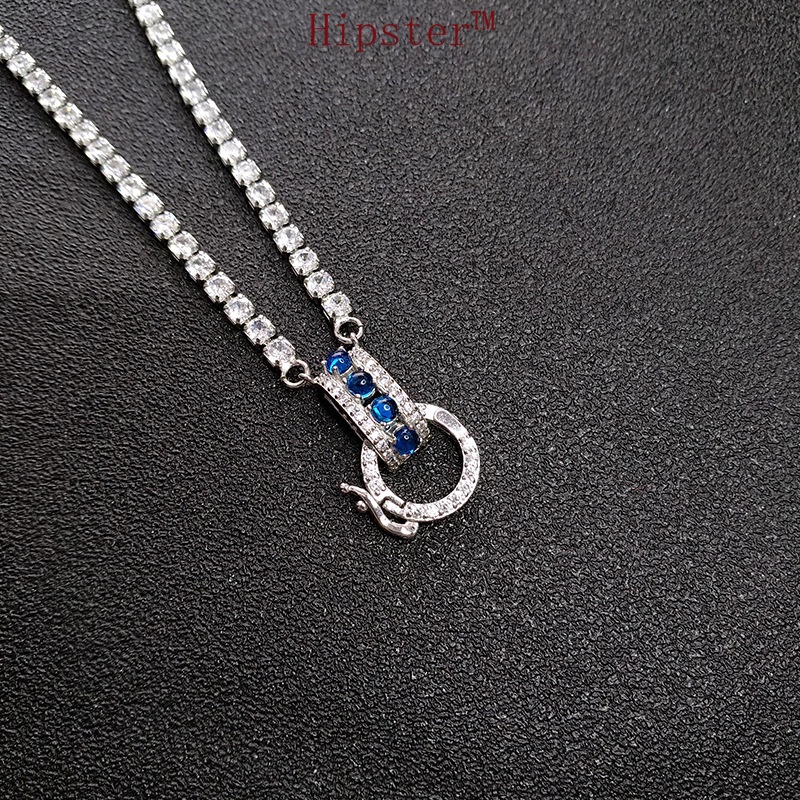 Hot Fashion Classic White Gold Natural Sapphire Pendant Necklace