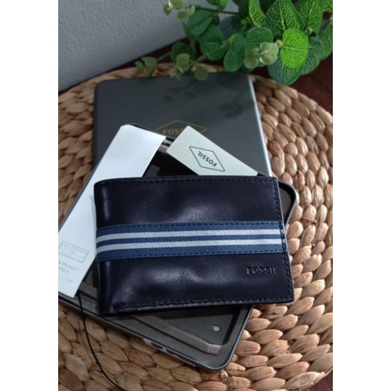 FOSSIL MEN WALLET BLACK JARED BIFOLD