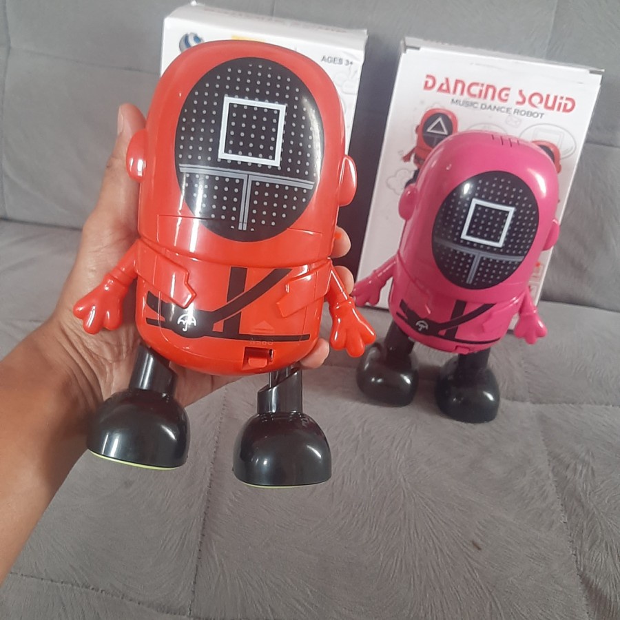 MAINAN BONEKA ROBOT JOGET SQUID GAME GOYANG MUSIK LUCU BUAT KADO HADIAH