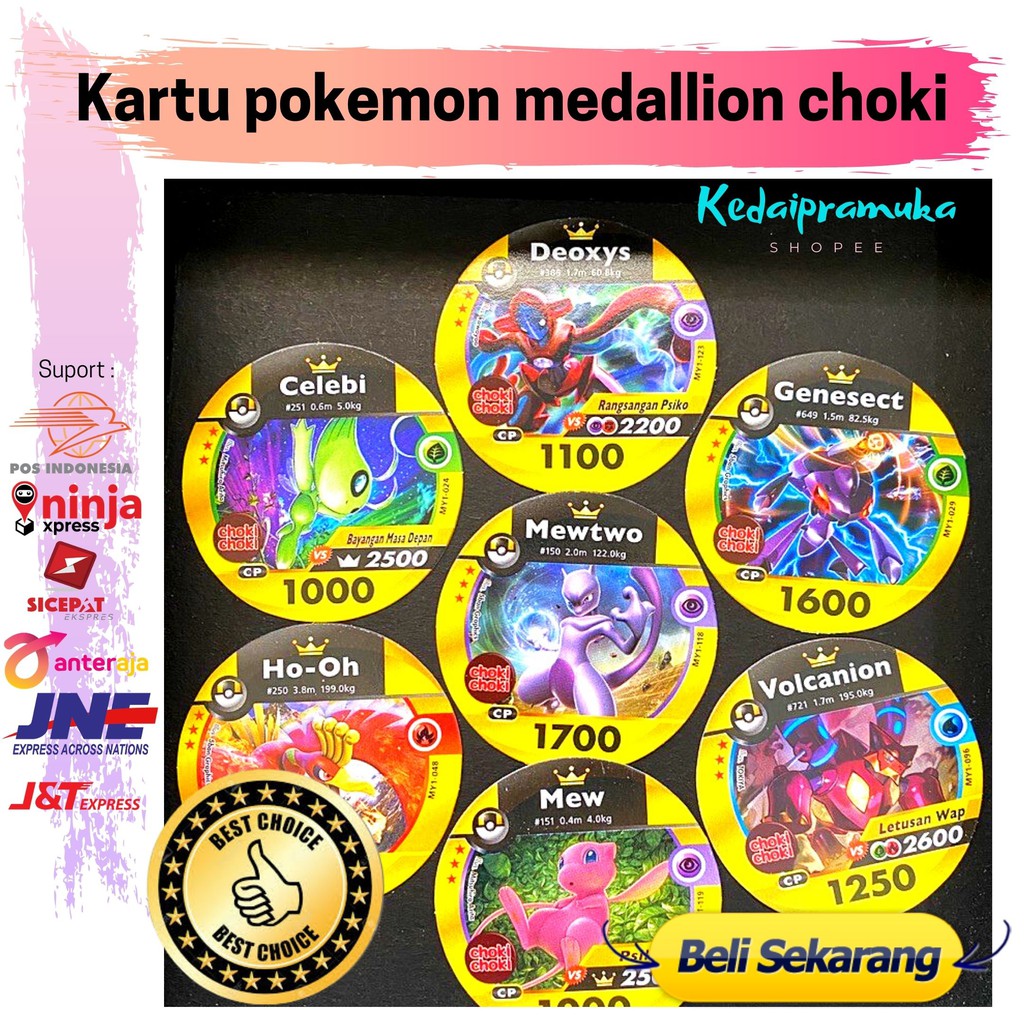 Kartu pokemon medallion choki king mainan pokemon card / cards action