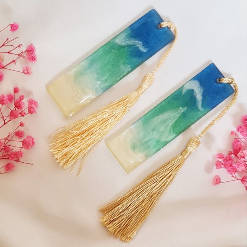 

Ocean Small Bookmark Resin - Pembatas Buku Resin Aesthetic - Small Bookmark Sea - Bookmark Beach