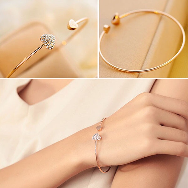 Gelang Motif Love Wanita / Gelang Tangan Fashion Cantik / Aksesoris Gelang Import Murah / TS-80