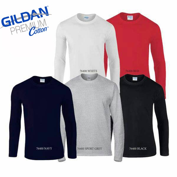 Kaos Gildan Premium Long Sleeve 76400 Lengan Panjang Polos Ukuran Xxl Shopee Indonesia