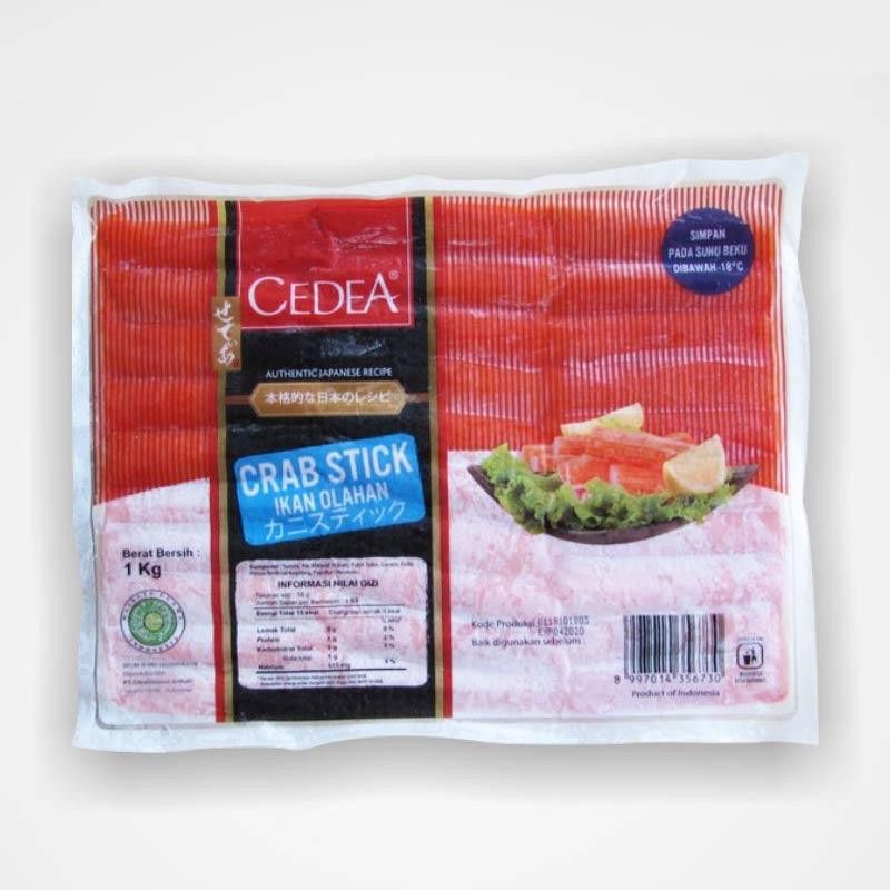 

Cedea Crab Stik / Ikan Olahan Bentuk Stick | Berat Bersih 1kg