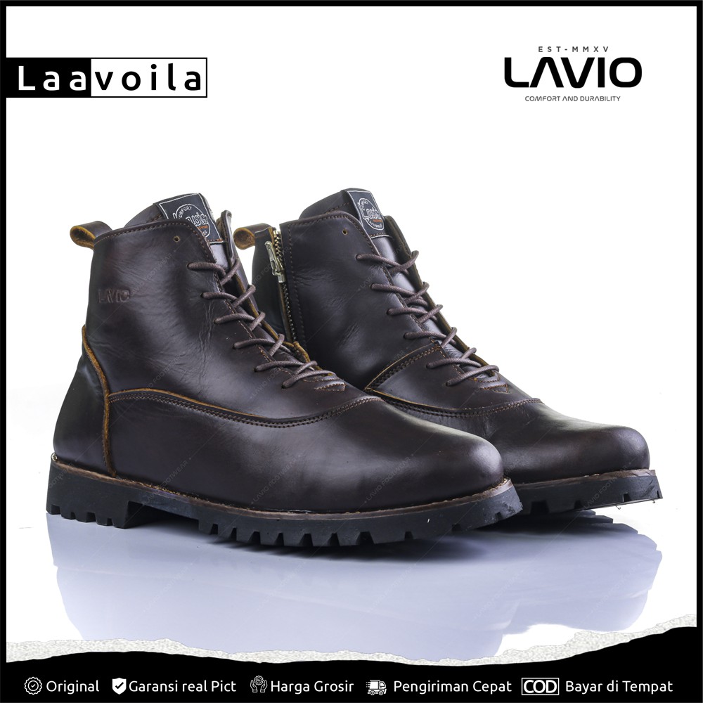 Sepatu Boots Klasik Pria Original Lavio Nail 100% Kulit Asli Safety Best Seller