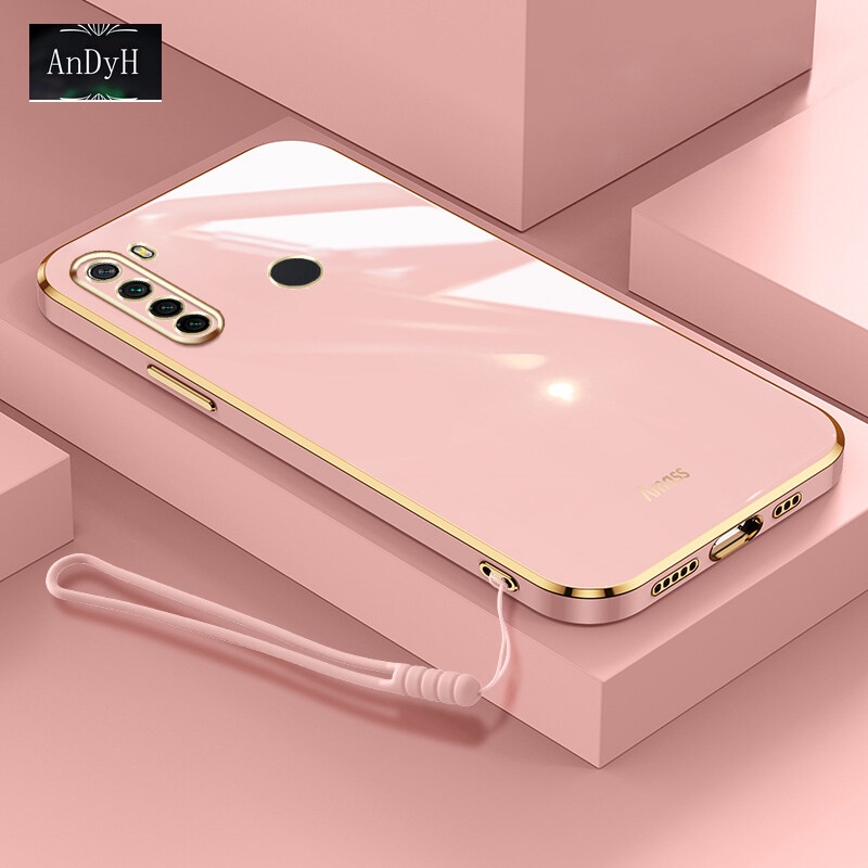 Case Bahan Silikon Dengan lanyard Untuk Xiaomi Redmi Note 8 2021