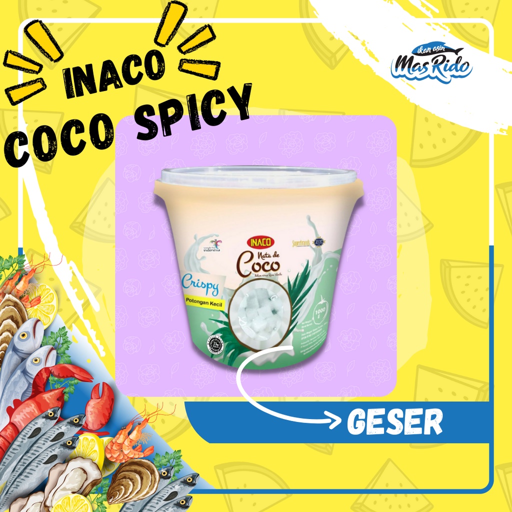 

Inaco Nata De Coco Crispy Potongan Besar Dalam Sirup Rasa Vanila 1000G