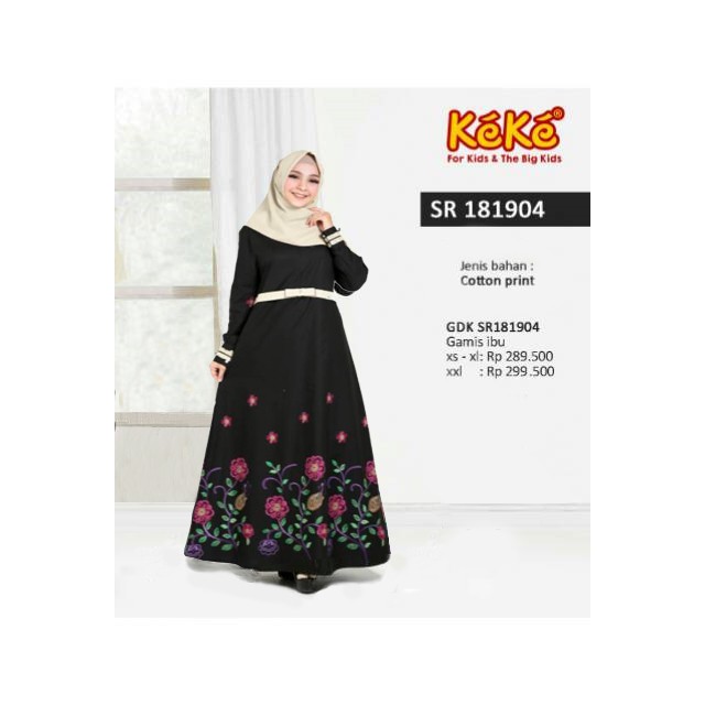 Busana_Keke ~ Busana Gamis Syar'i GDK SR181904 By KEKE