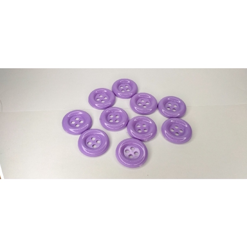 Kancing Besar Jumbo WARNA UNGU baju konektor masker Mainan Edukasi Anak Montessori Meronce Scrapbook