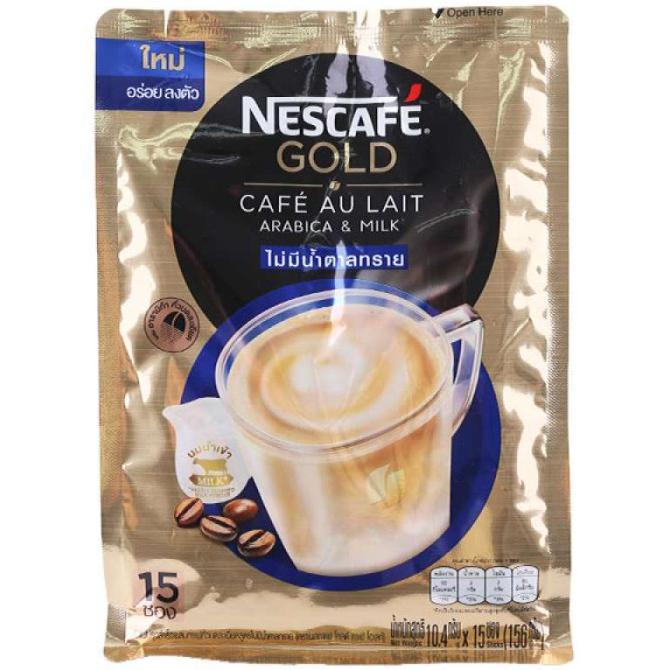 

Eklusif Nescafe Gold Cafe Au Lait Arabica & Milk No Sugar ( 15 X 10,4 Gram ) Terbatas