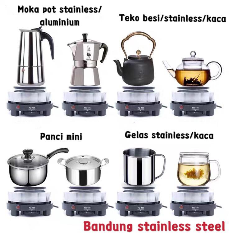 Kompor listrik mini elektrik moka pot teko 500w electric hot plate kecil