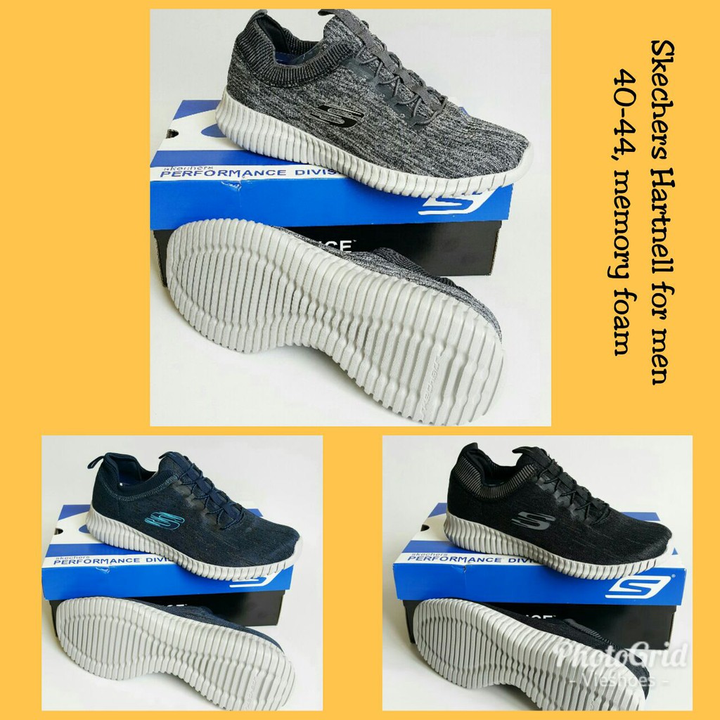 skechers memory foam mens yellow