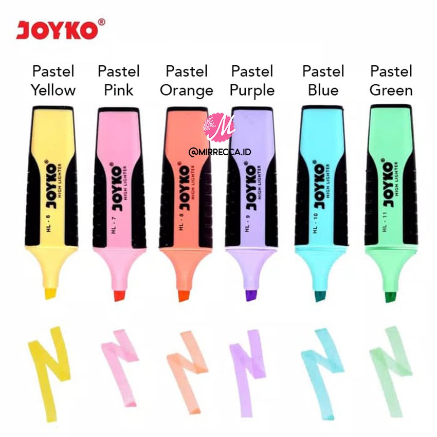 PASTEL HIGHLIGHTER JOYKO PENANDA TULISAN BERWARNA SOFT 