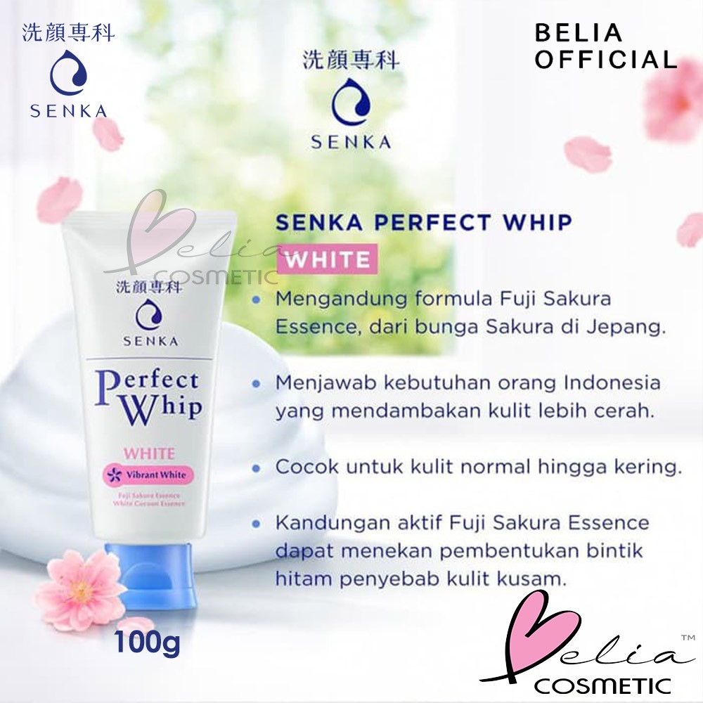 ❤ BELIA ❤ SENKA Perfect Whip Facial Foam 50g 100g 120g | clay white fresh anti shine collagen acne