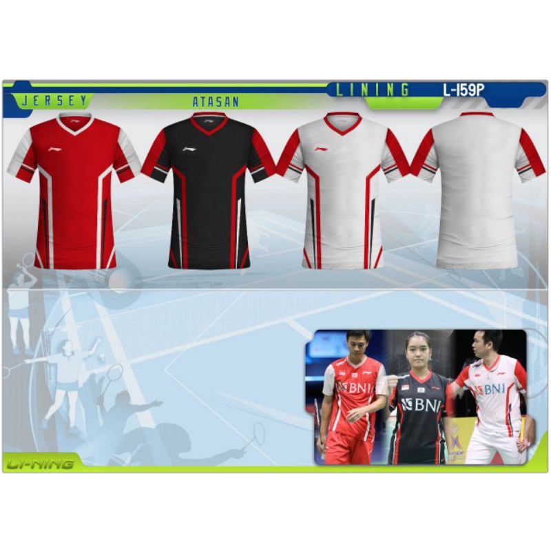 Kaos badminton lining blibli L159 lokal super