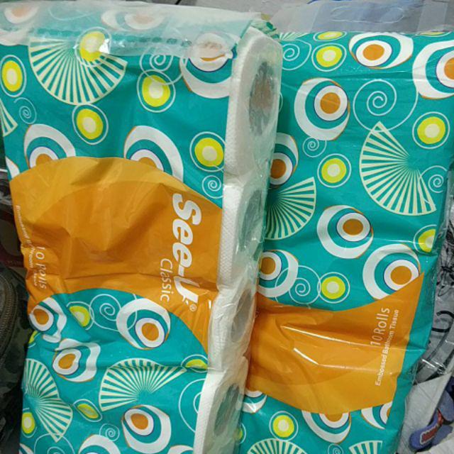 See-u Classic Embossed Bathroom Rolls Tissue [10 Roll/2 Ply] - Buy 1 Get 1