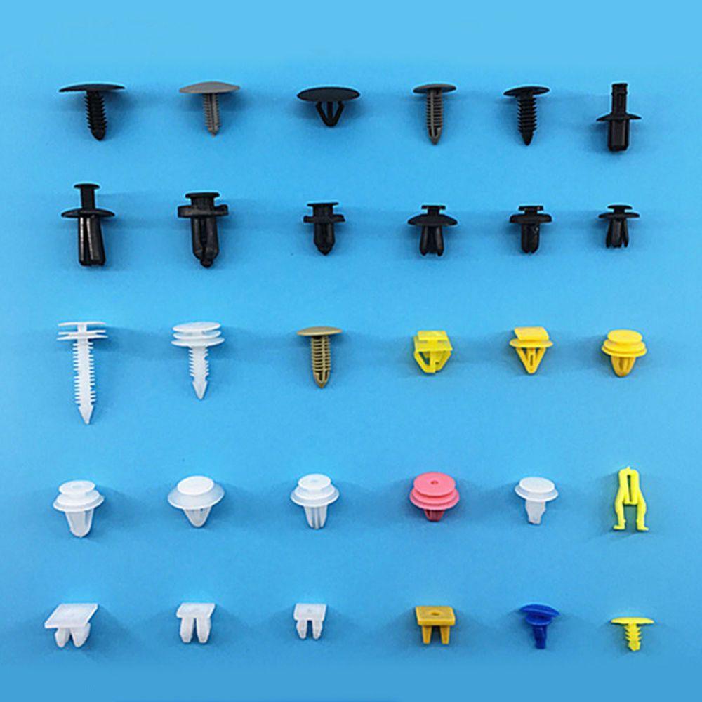 Top 200Pcs Plastik Rivet Auto Push Clips Buckle Mud Flaps