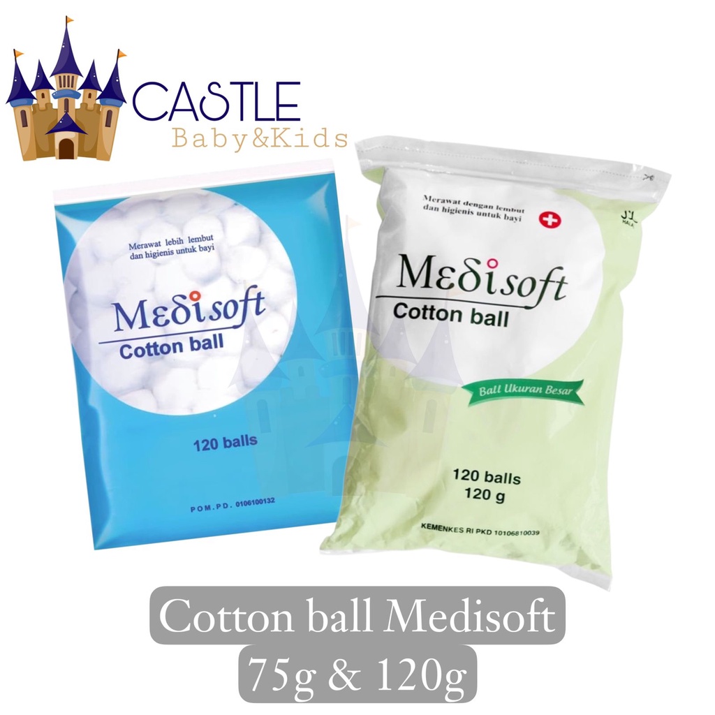 Medisoft Cotton Balls 75gr 120gr / Slection Kapas 35gr / 50gr / 75gr - Kapas Tipis Spc 60GR / 175PCS - Cotton Bud Baby - Kapas Wajah