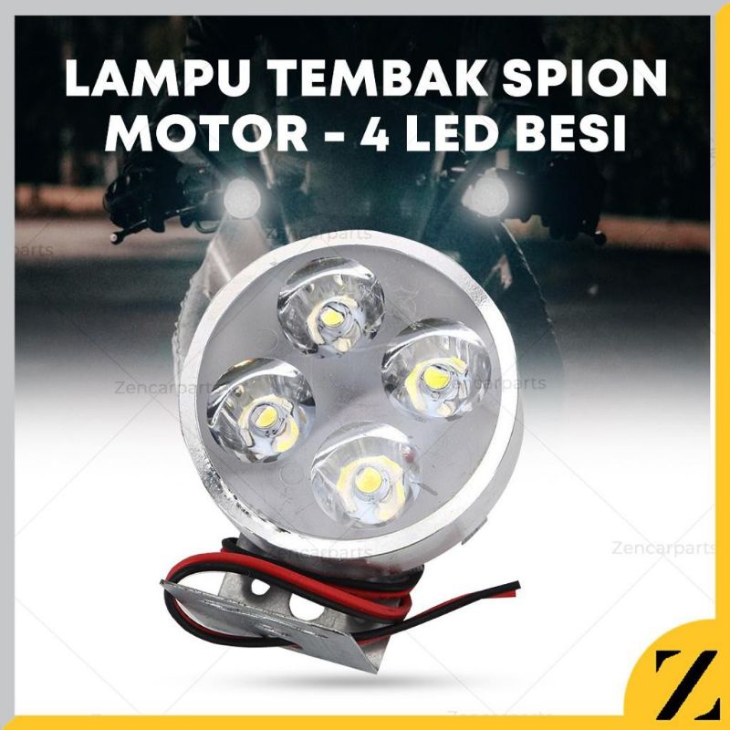 Lampu sorot Putih Lampu tembak spion lampu tembak sorot led bulat di spion 12 watt 12 volt
